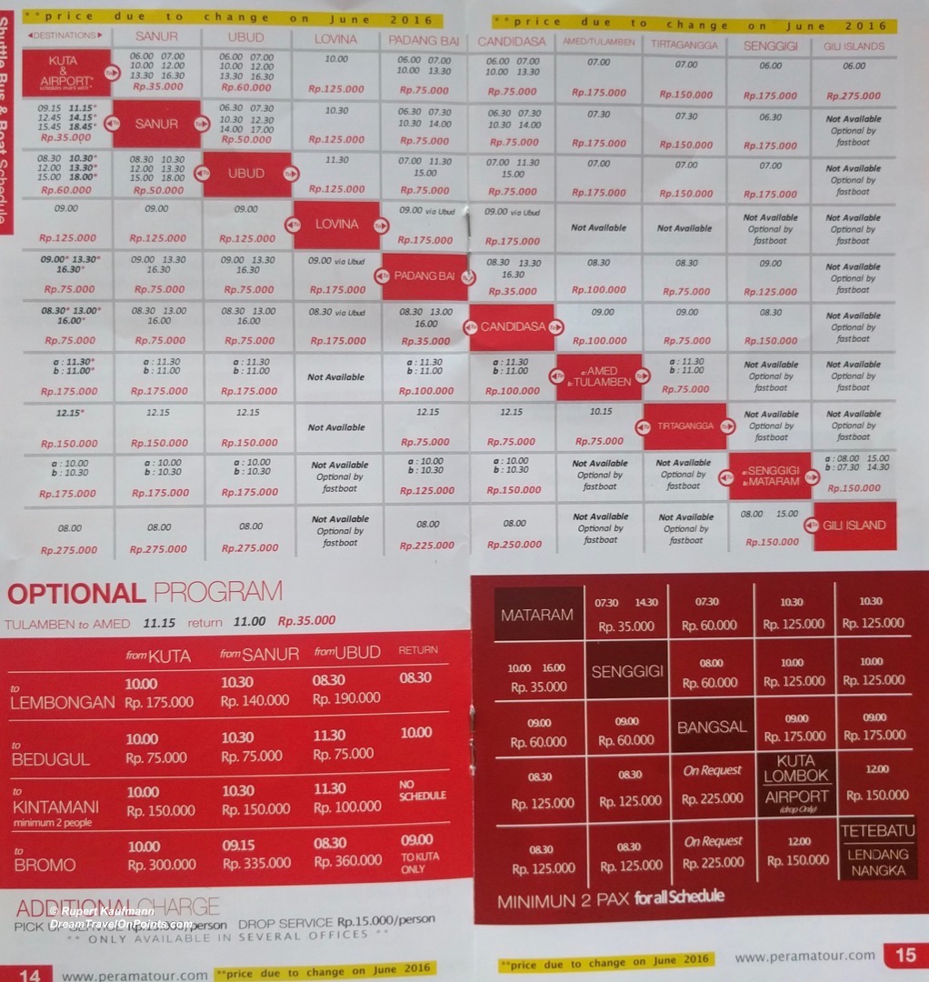 Schedule in September 2016