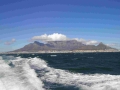 View of Cape Town from the ferry to Robben Island